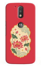 Pink Lotus Moto G4/G4 plus logocut Hard Case Back Cover by Casekaro