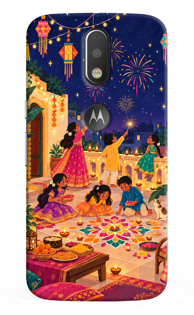 Diwali Night Moto G4/G4 plus logocut Hard Case Back Cover by Casekaro