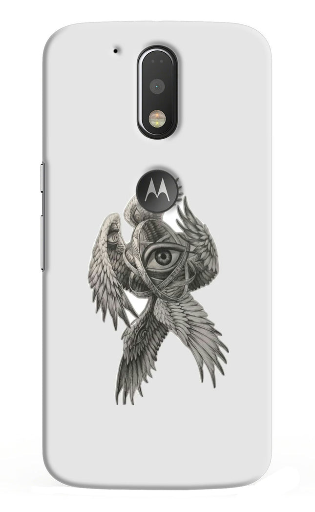 Accurate Angel Moto G4/G4 plus logocut Hard Case Back Cover by Casekaro
