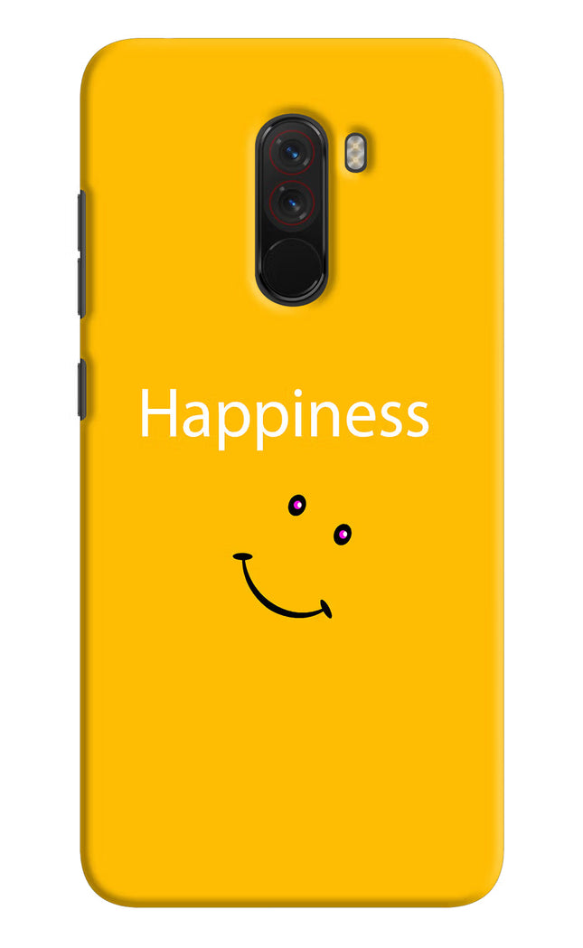 Happiness With Smiley Poco F1 Hard Case Back Cover by Casekaro