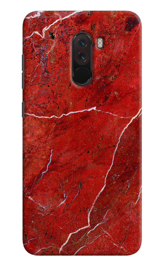 Red Marble Design Poco F1 Hard Case Back Cover by Casekaro