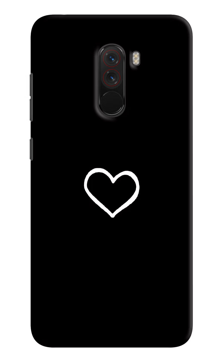 Heart Poco F1 Back Cover, Hard case