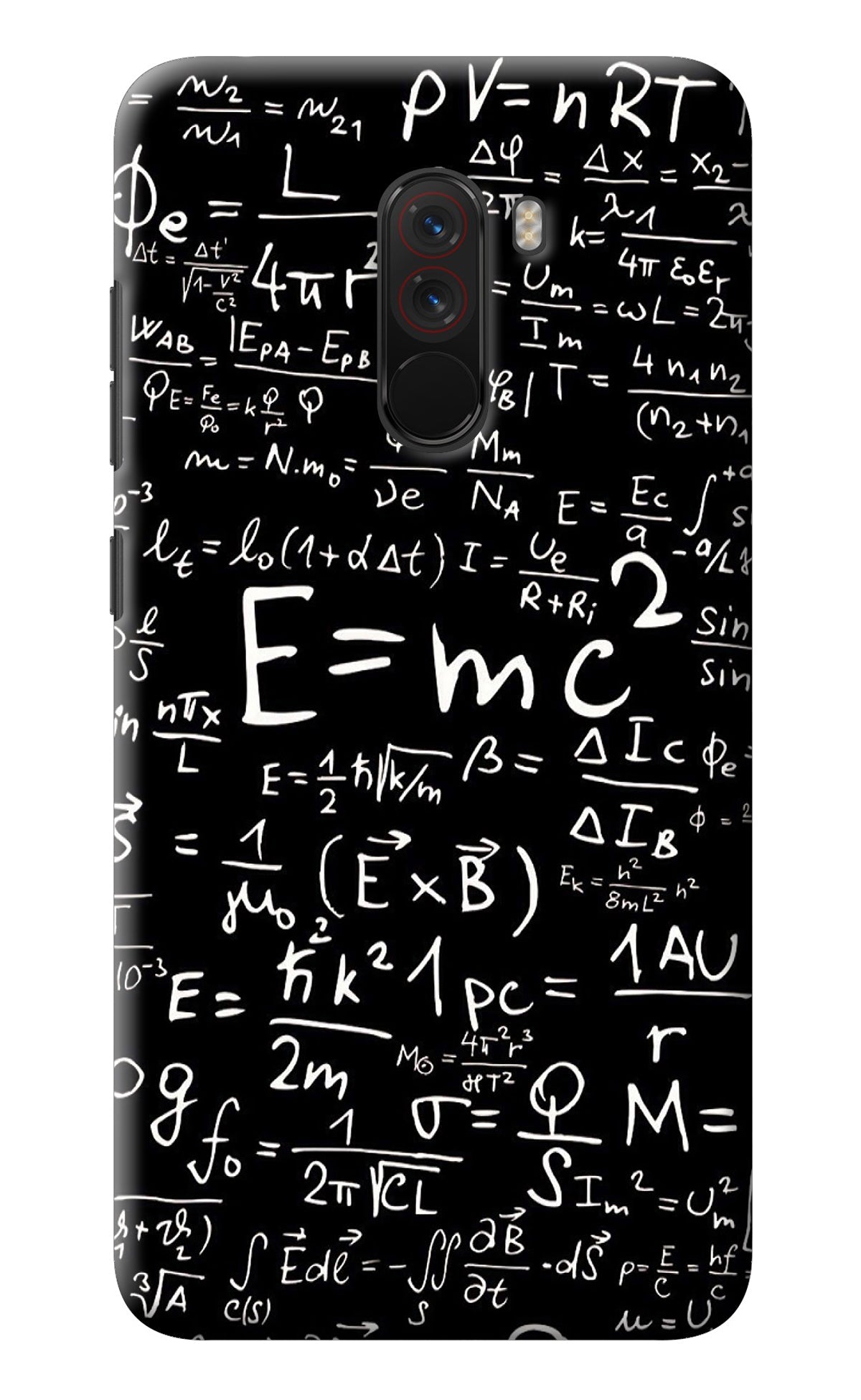 Physics Albert Einstein Formula Poco F1 Back Cover