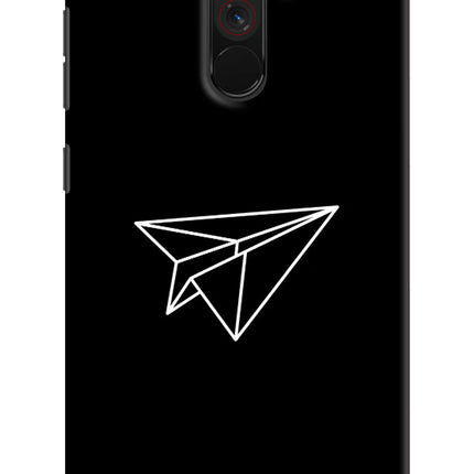 Paper Plane White Poco F1 Hard Case Back Cover by Casekaro