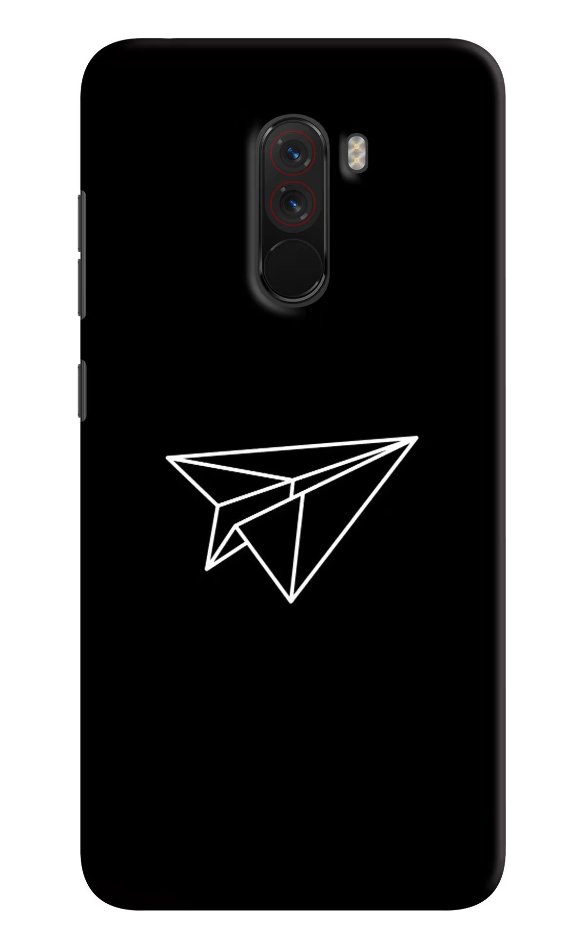 Paper Plane White Poco F1 Hard Case Back Cover by Casekaro