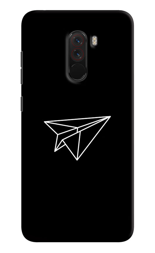 Paper Plane White Poco F1 Hard Case Back Cover by Casekaro