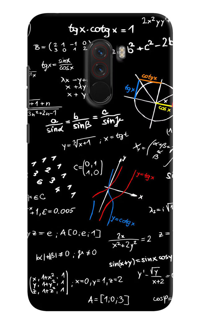 Mathematics Formula Poco F1 Hard Case Back Cover by Casekaro