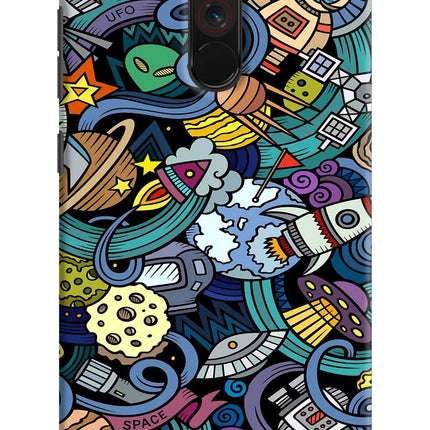 Space Abstract Poco F1 Hard Case Back Cover by Casekaro