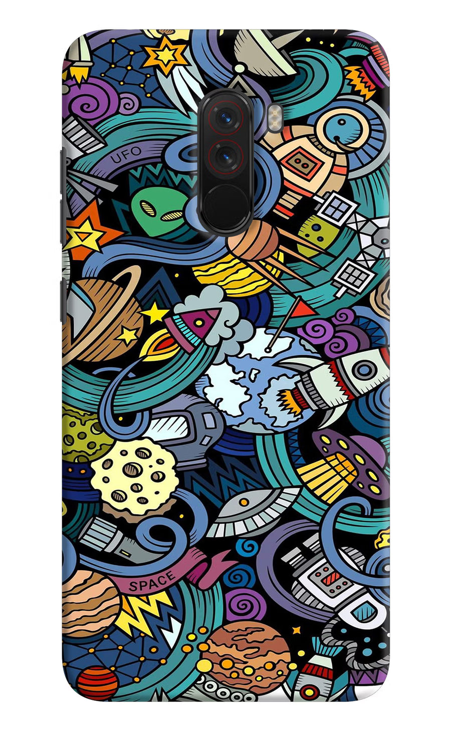 Space Abstract Poco F1 Back Cover, Hard case