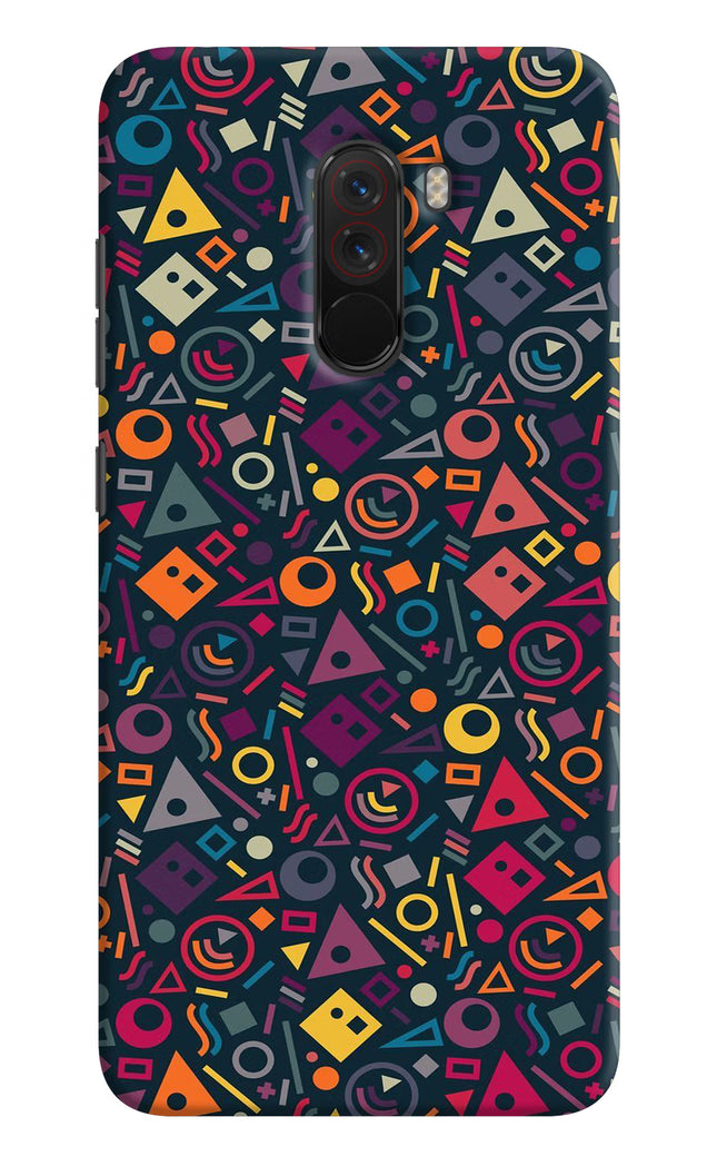Geometric Abstract Poco F1 Hard Case Back Cover by Casekaro