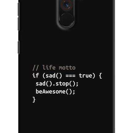 Life Motto Code Poco F1 Hard Case Back Cover by Casekaro