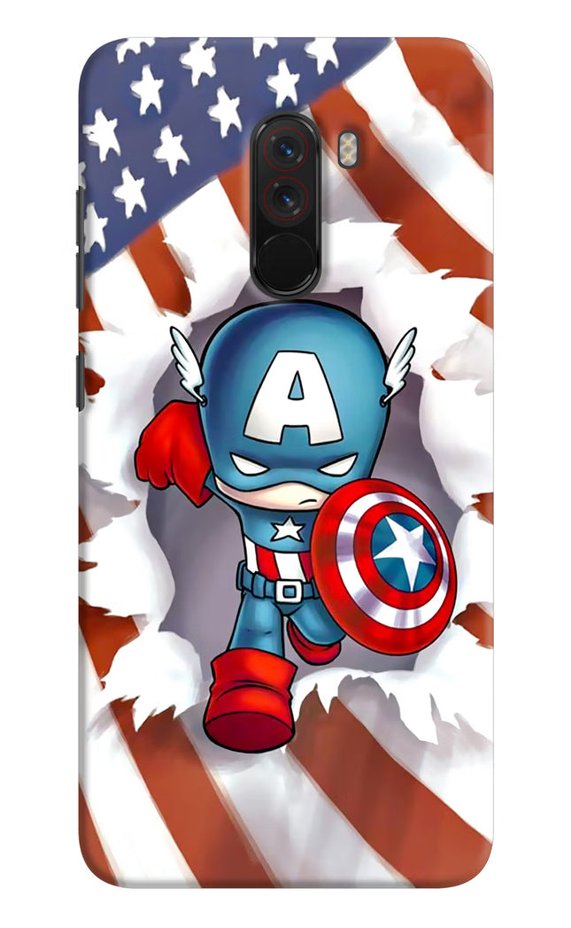 Captain America Poco F1 Hard Case Back Cover by Casekaro