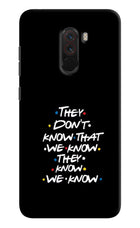 FRIENDS Dialogue Poco F1 Hard Case Back Cover by Casekaro