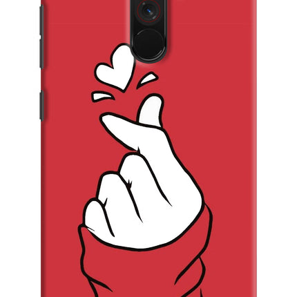 Korean Love Sign Poco F1 Hard Case Back Cover by Casekaro