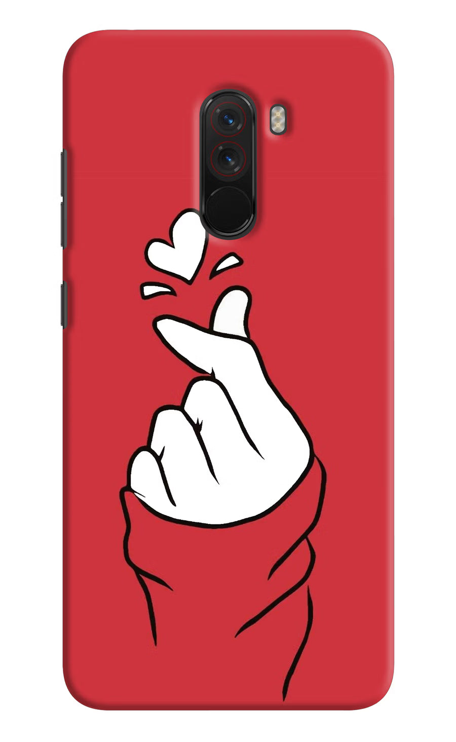 Korean Love Sign Poco F1 Back Cover, Hard case