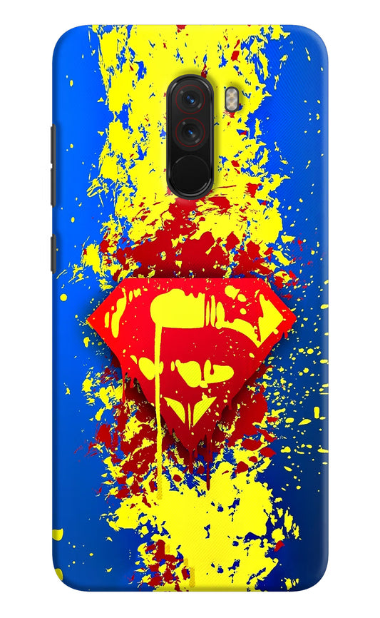 Superman logo Poco F1 Hard Case Back Cover by Casekaro