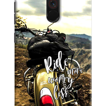 Ride More Worry Less Poco F1 Hard Case Back Cover by Casekaro