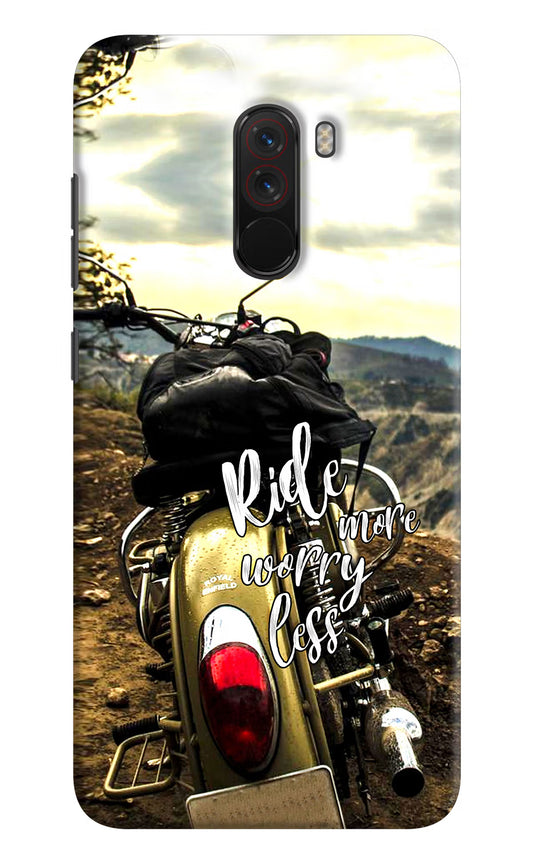 Ride More Worry Less Poco F1 Hard Case Back Cover by Casekaro