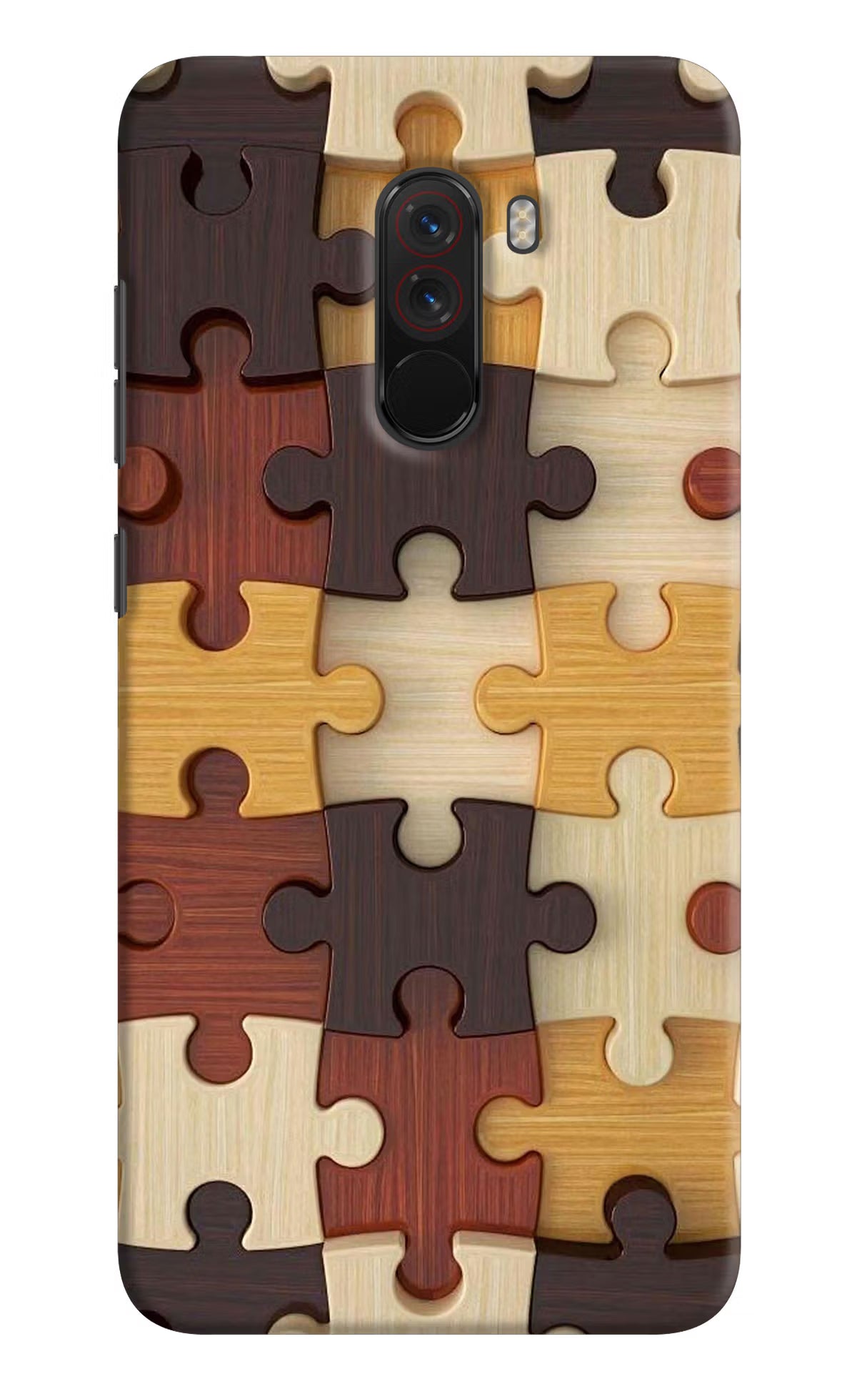 Wooden Puzzle Poco F1 Hard Case Back Cover by Casekaro