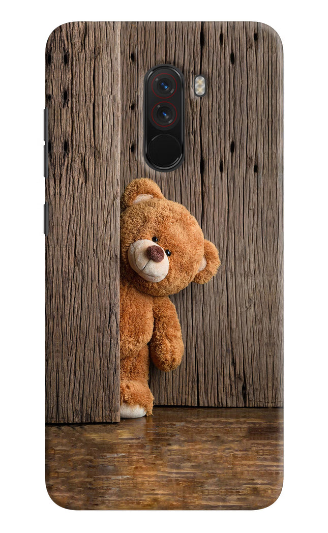 Teddy Wooden Poco F1 Hard Case Back Cover by Casekaro