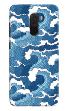 Blue Waves Poco F1 Hard Case Back Cover by Casekaro