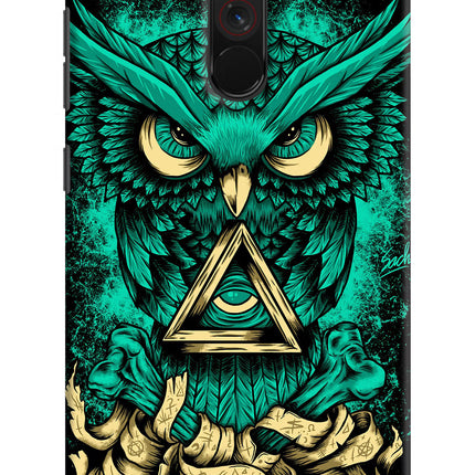 Green Owl Poco F1 Hard Case Back Cover by Casekaro