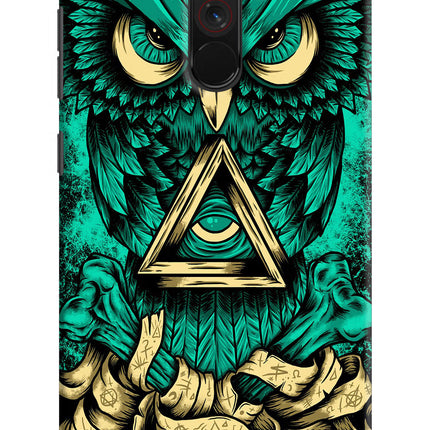 Green Owl Poco F1 Hard Case Back Cover by Casekaro