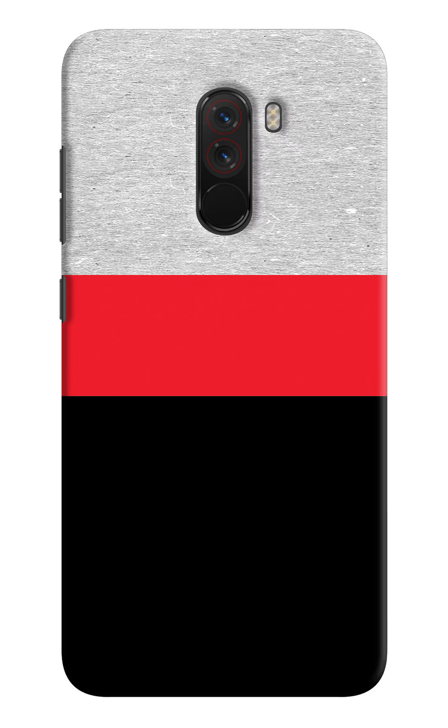 Tri Color Pattern Poco F1 Back Cover, Hard case