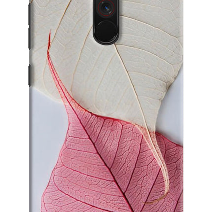 White Pink Leaf Poco F1 Hard Case Back Cover by Casekaro
