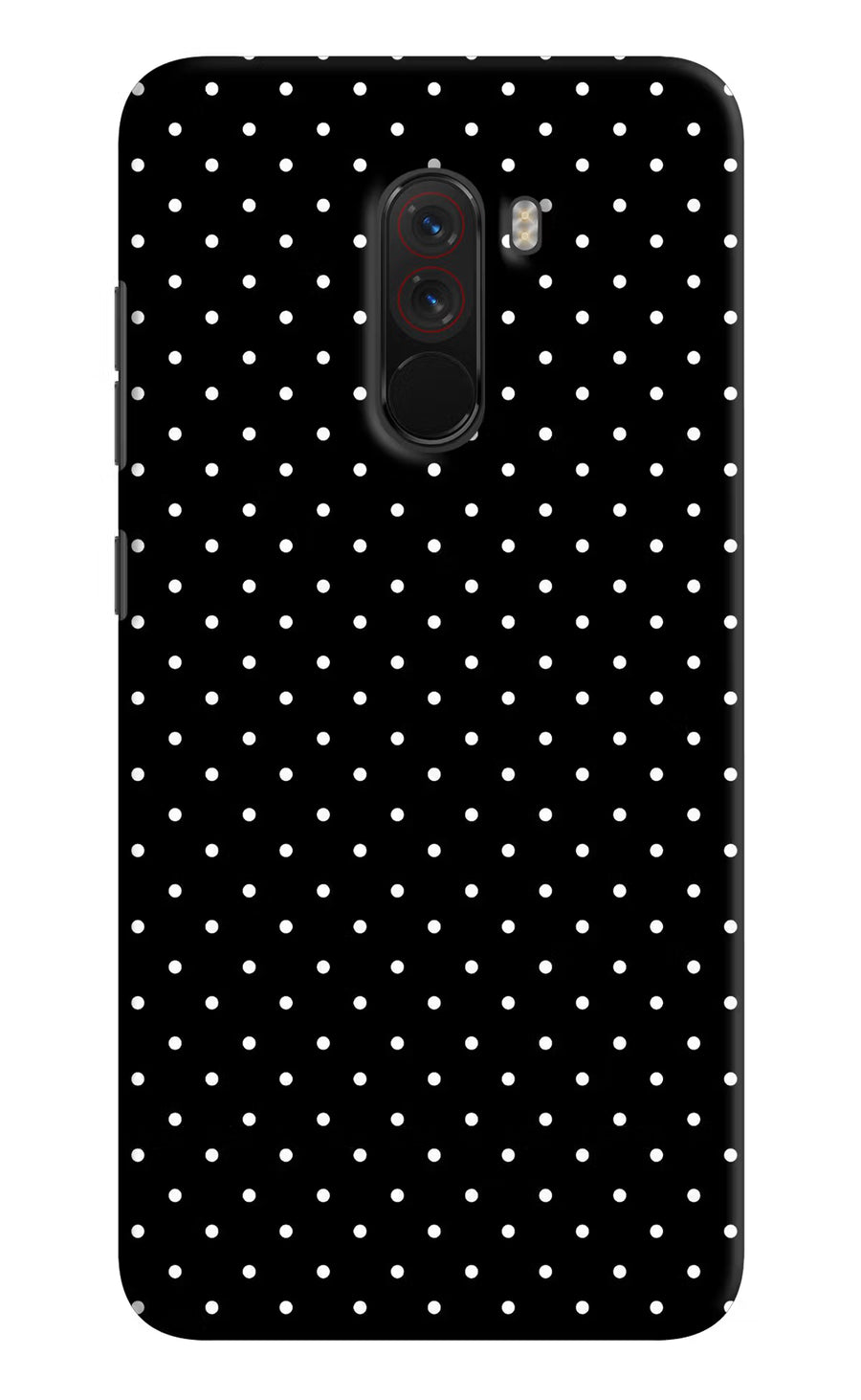 White Dots Poco F1 Back Cover, Hard case