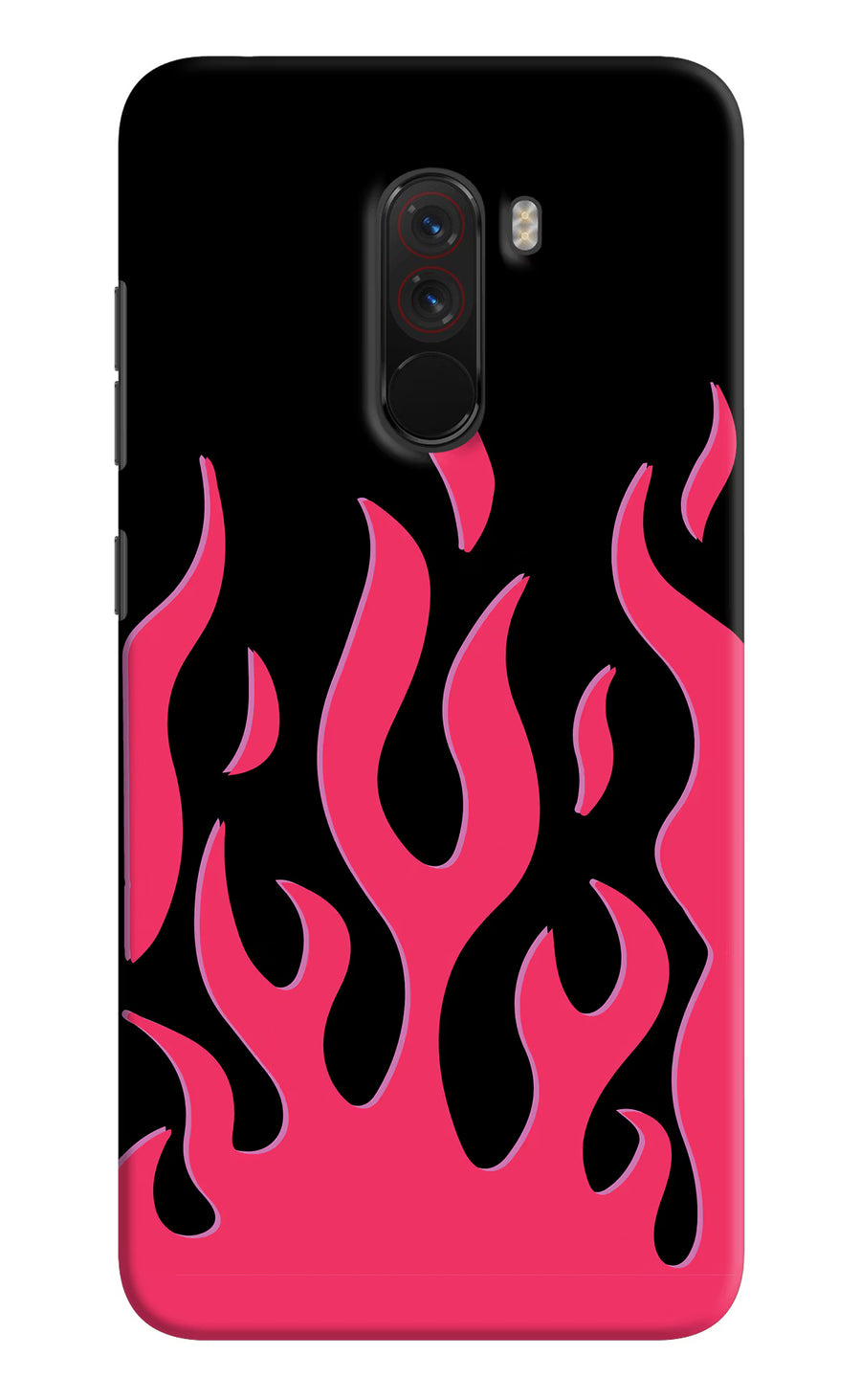 Fire Flames Poco F1 Back Cover, Hard case