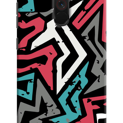 Geometric Graffiti Poco F1 Hard Case Back Cover by Casekaro