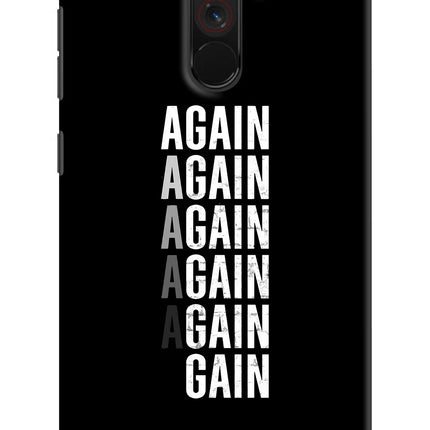 Again Again Gain Poco F1 Hard Case Back Cover by Casekaro