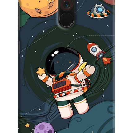 Cartoon Astronaut Poco F1 Hard Case Back Cover by Casekaro