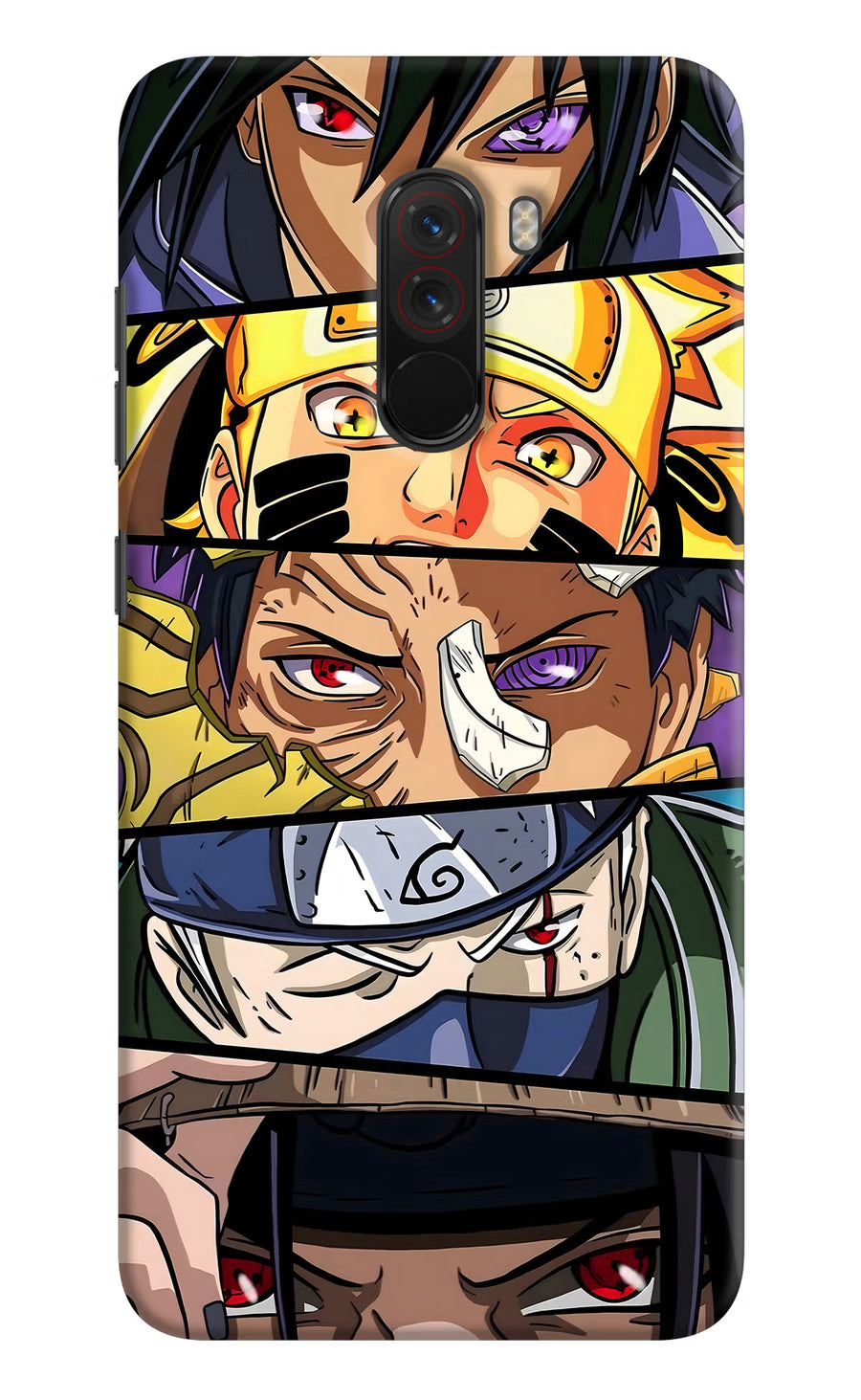 Naruto Character Poco F1 Back Cover, Hard case
