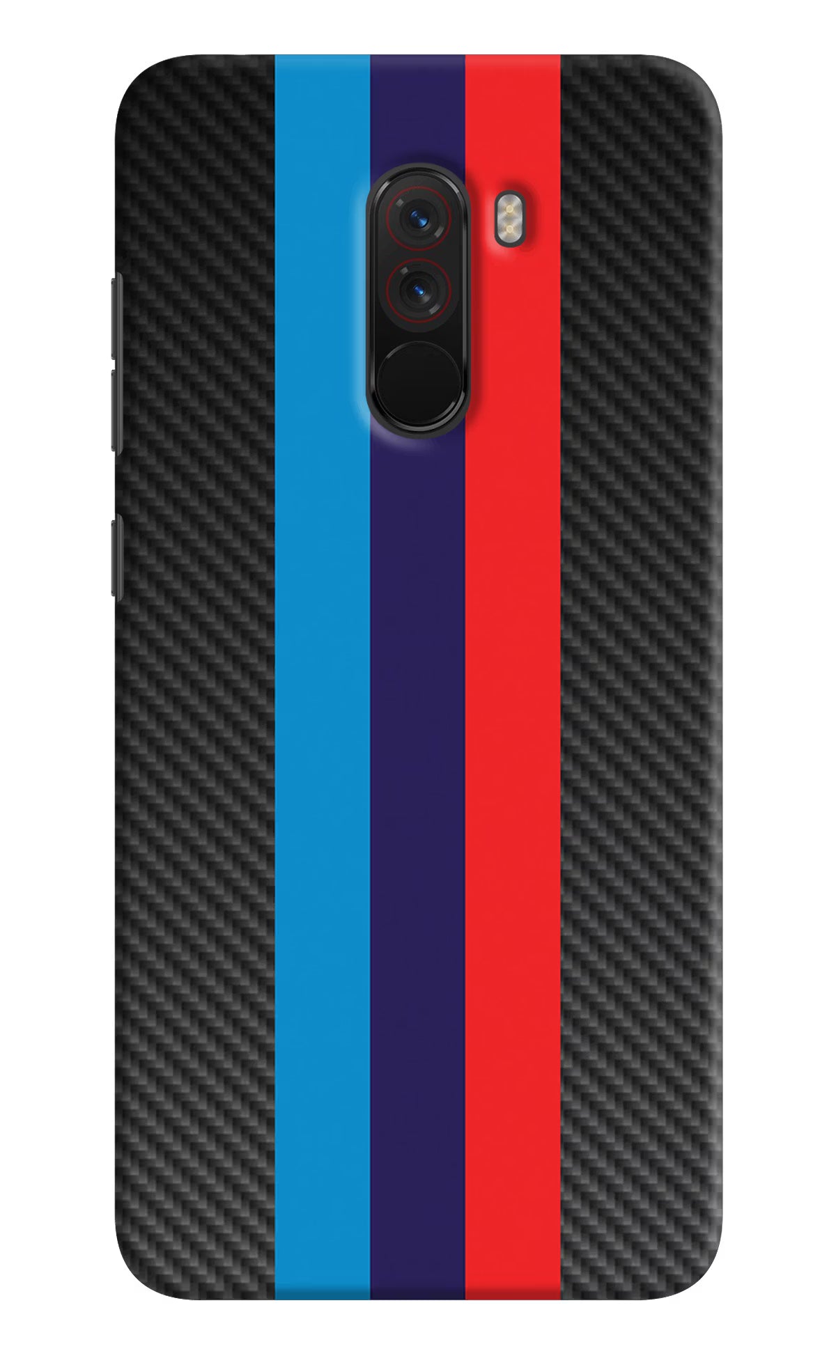 BMW Stripes Pattern Poco F1 Hard Case Back Cover by Casekaro