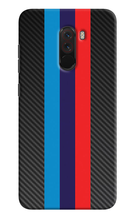BMW Stripes Pattern Poco F1 Hard Case Back Cover by Casekaro