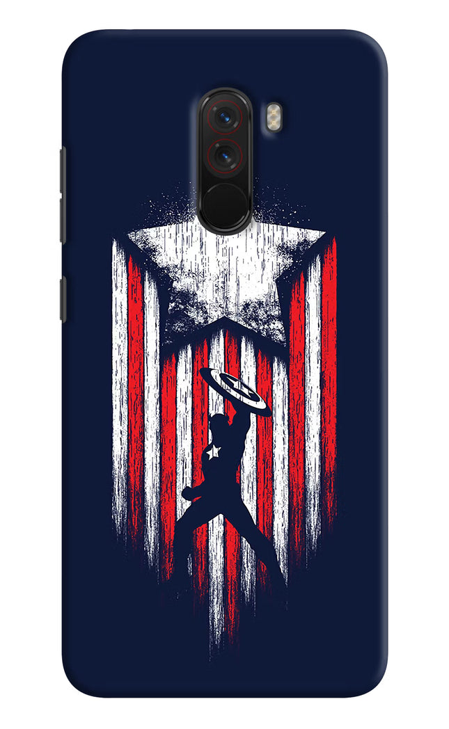 Captain America Marvel Art Poco F1 Hard Case Back Cover by Casekaro