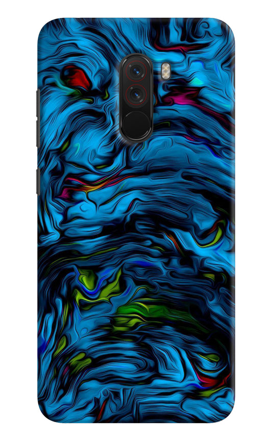 Dark Blue Abstract Poco F1 Back Cover