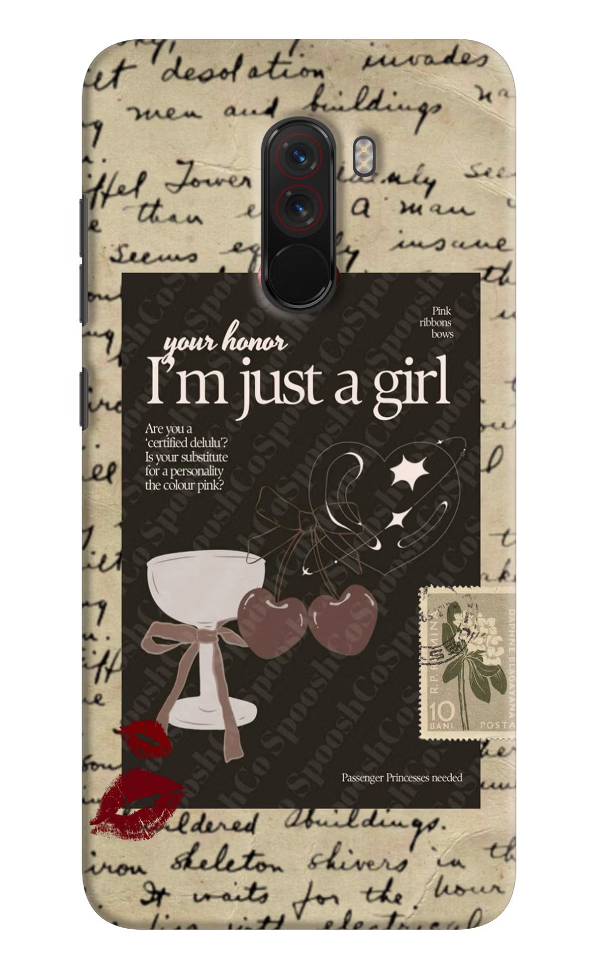 I am just a girl Poco F1 Hard Case Back Cover by Casekaro