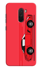 Red Velocity Poco F1 Hard Case Back Cover by Casekaro