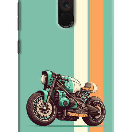 Striped Moto Drift Poco F1 Hard Case Back Cover by Casekaro
