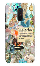 Aquarius Zodiac Poco F1 Hard Case Back Cover by Casekaro
