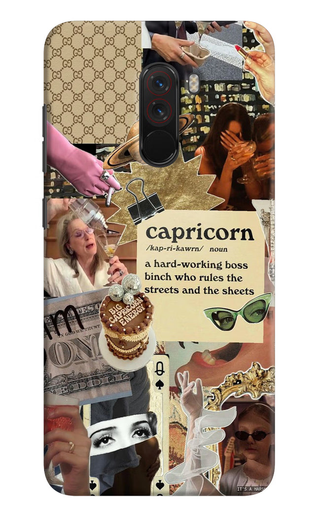 Capricorn Zodiac Poco F1 Hard Case Back Cover by Casekaro