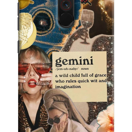 Gemini Zodiac Poco F1 Hard Case Back Cover by Casekaro