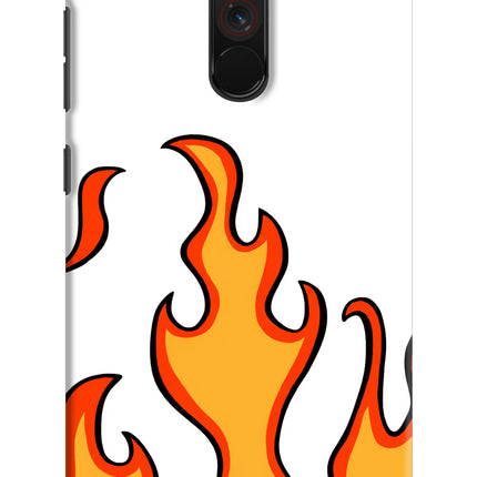 Fired Up – White Poco F1 Hard Case Back Cover by Casekaro