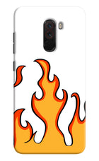 Fired Up – White Poco F1 Hard Case Back Cover by Casekaro