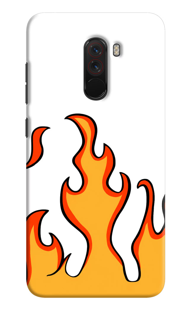 Fired Up – White Poco F1 Hard Case Back Cover by Casekaro