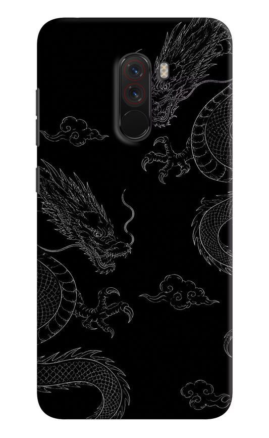 Twin Dragons Poco F1 Hard Case Back Cover by Casekaro