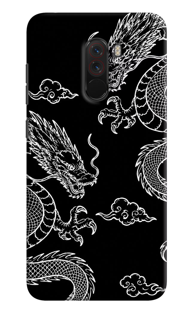 Twin Dragons Poco F1 Hard Case Back Cover by Casekaro